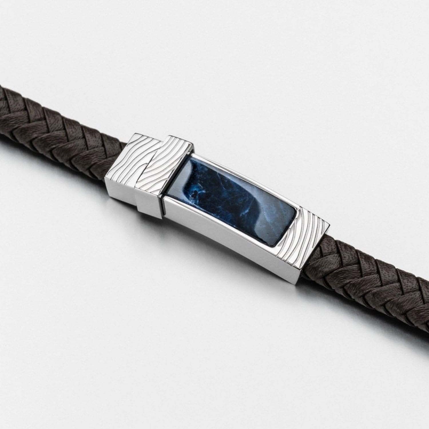 HOLZKERN Bracciale da uomo Wildrider sodalite/marrone 9010631026547