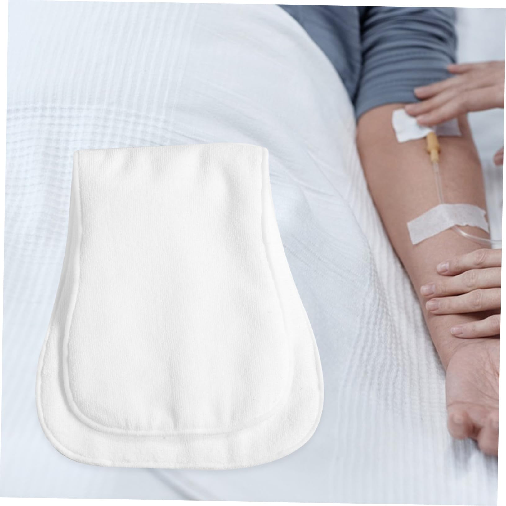 Couche Lavable pour Adulte en Tissu Blanc, Quatre Couches Absorbantes, Douce et Respectueuse Peau, Réutilisable et Adaptée pour Lit et Poussette
