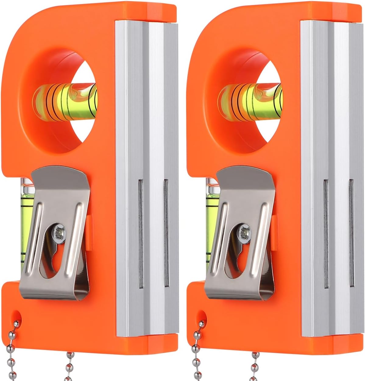 iplusmile Magnetic Frames 2Pcs Magnetic Small Pocket Level Tool with Two Bubble Leveler Metal Keychain Easy Carry and Storage for Tiles Floor Picture TV Set Hanging Magnetic Tools