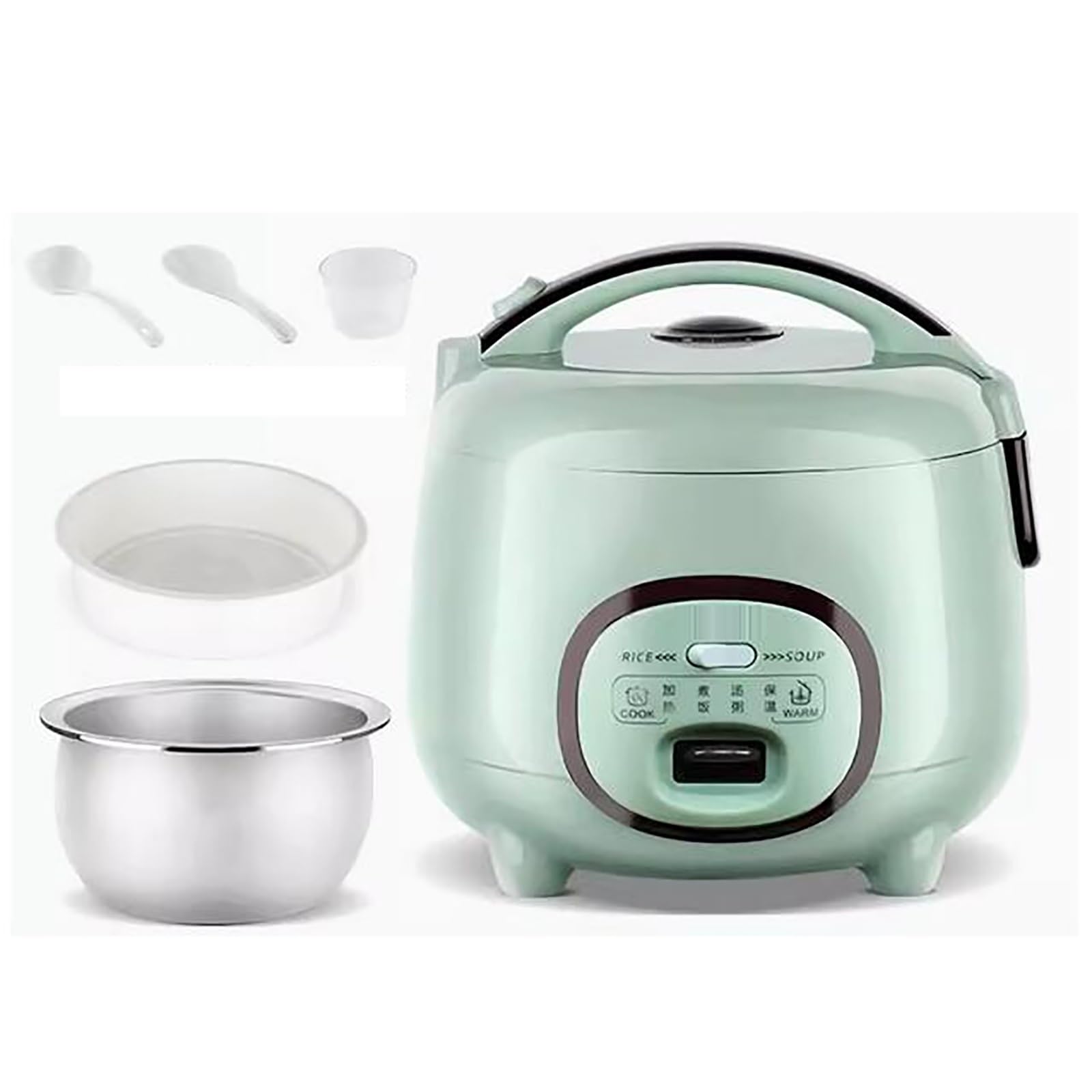 Cuociriso (2-5L) Cuociriso for dormitorio domestico, pentola interna antiaderente in ceramica, for 1-8 persone, alimentazione 220-240V US/UE(2l)