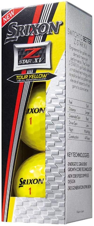 Srixon Z-Star XV 5 Golf Balls (3 Dozen) 3 Dozen Yellow