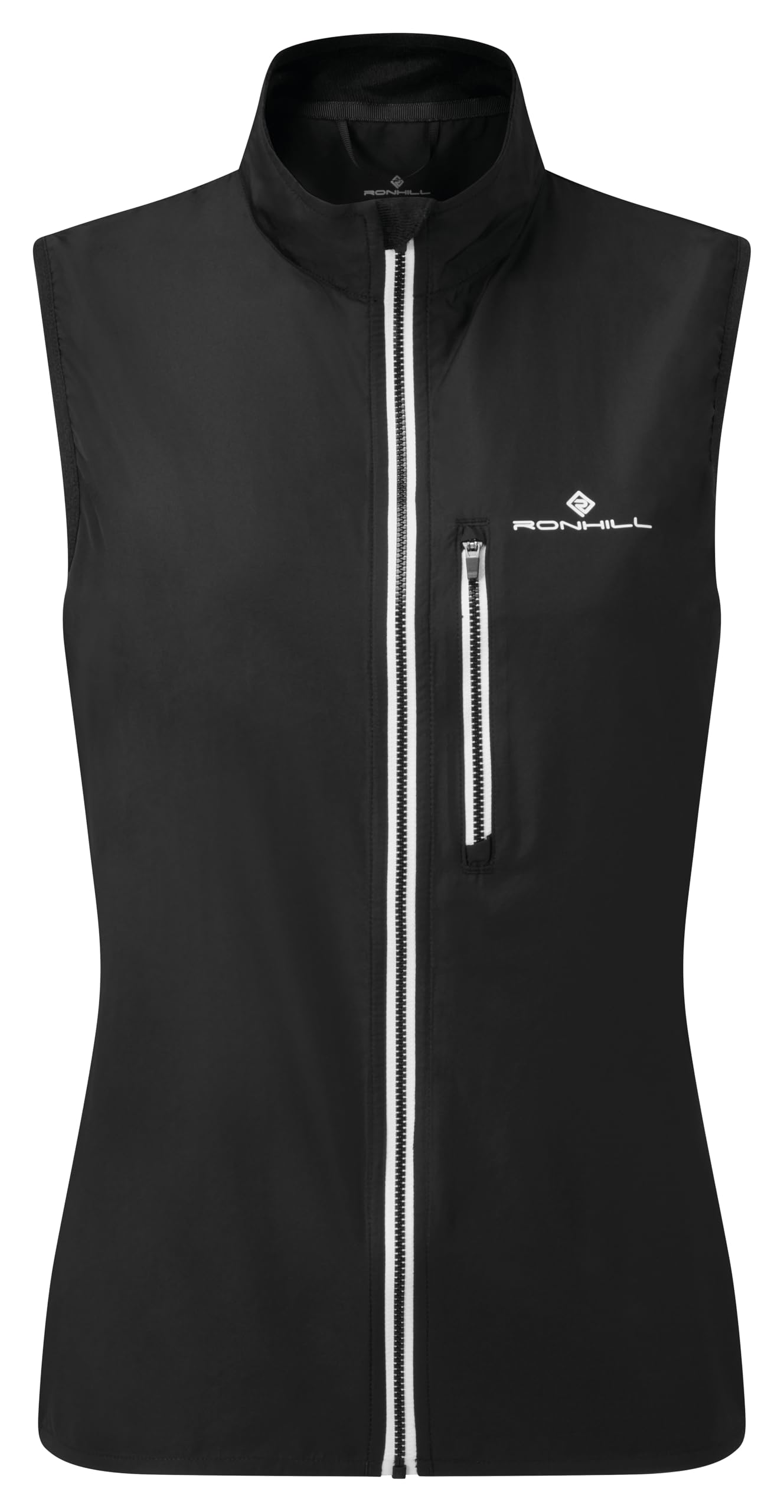 Ronhill Running, Wmn's Core Gilet, Black/Bright White, 8