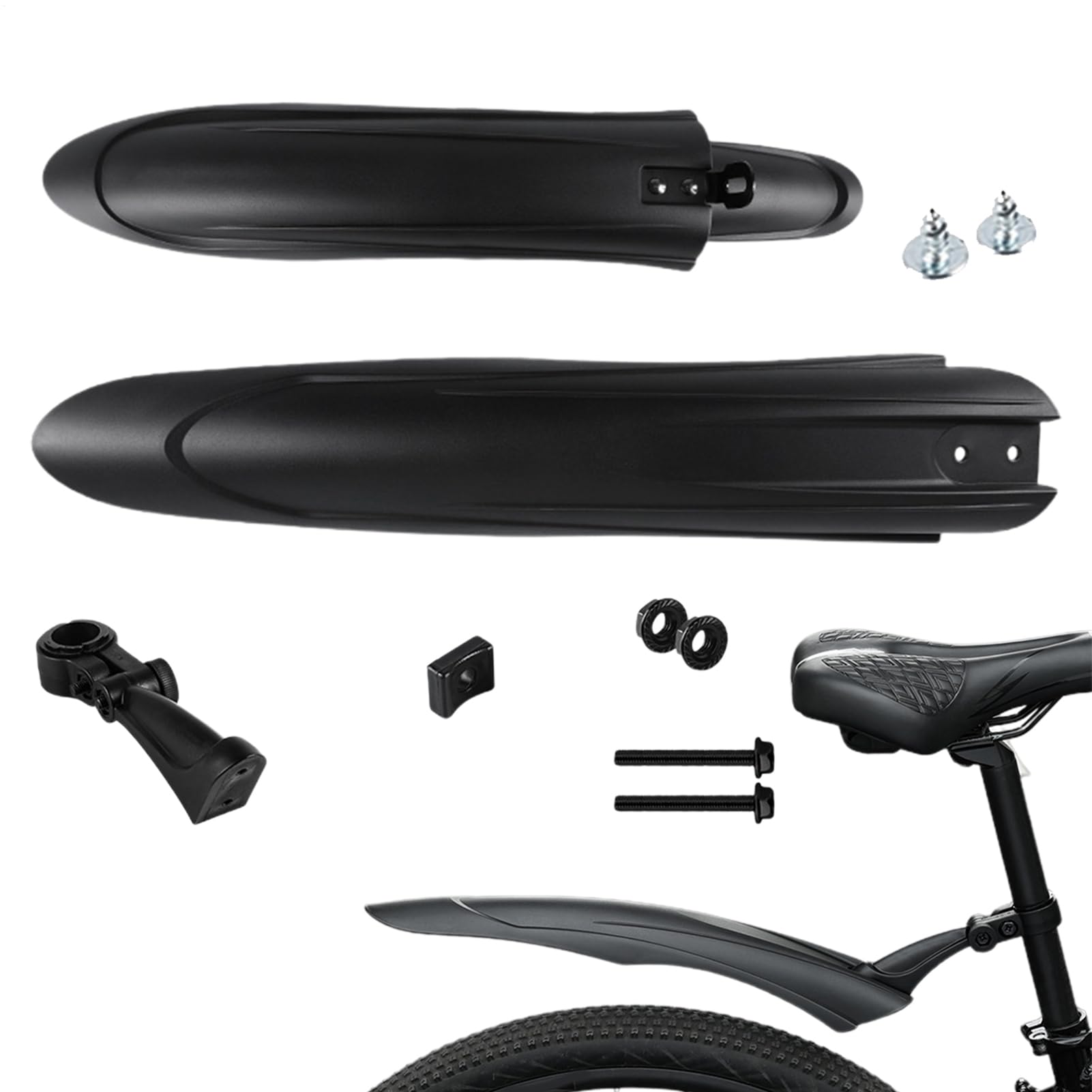 Guardabarros para bicicletas para solucionar las salpicaduras traseras 8