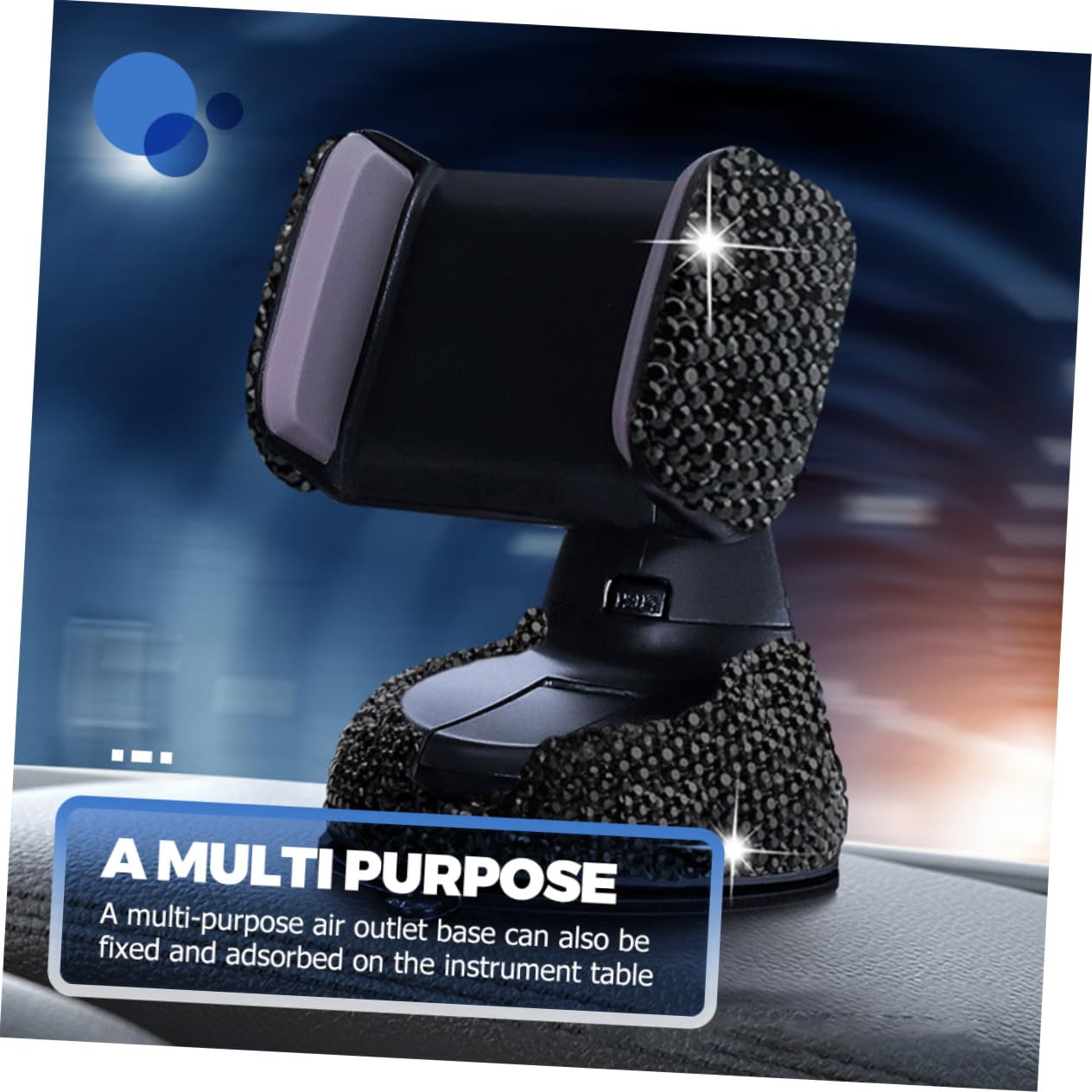 4 Piezas Soporte Móvil Coche con Brillo Ajustable y Estable Accesorio para Rejilla Compatible con Varios Teléfonos Instalación Fácil y para Mujeres Conductor