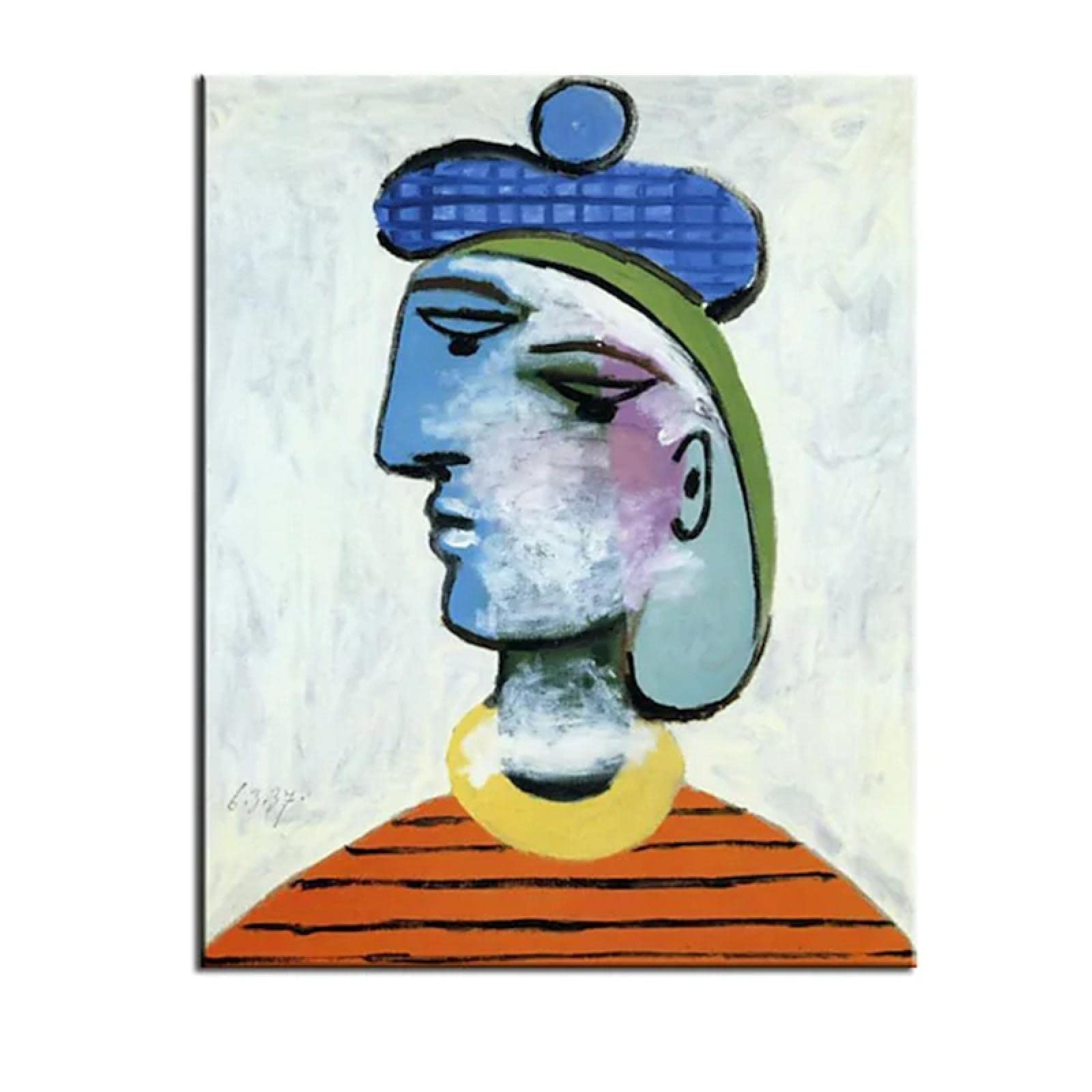 Picasso słynny obraz portretowy HD wydruk płótno obraz plakat sztuka ścienna obraz do dekoracji pokoju wydruki artystyczne 60 x 90 cm bez ramy