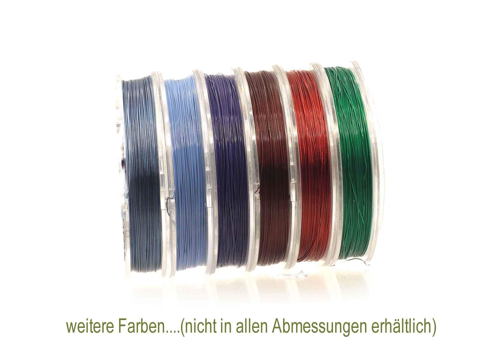 Filo per gioielli rivestito in acciaio inossidabile, filo di rame, 0,5mm, rotolo da 100m di colore argento chiaro per creare gioielli con perline e accessori di Creative-Beads