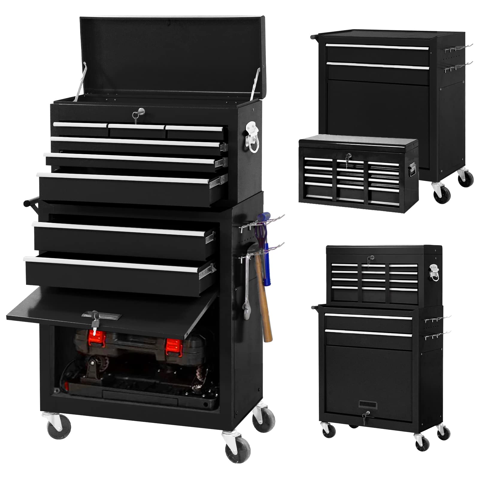 Buy Superday 8 Drawer Rolling Tool Chest with Wheels, Assembled Tool