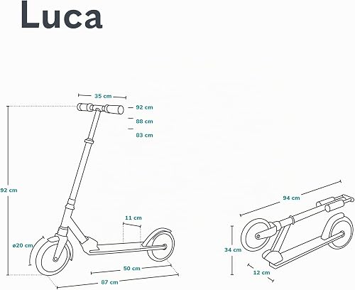LIONELO Luca Monopattino Pieghevole per Bambini e Adulti fino a 100 kg - 9