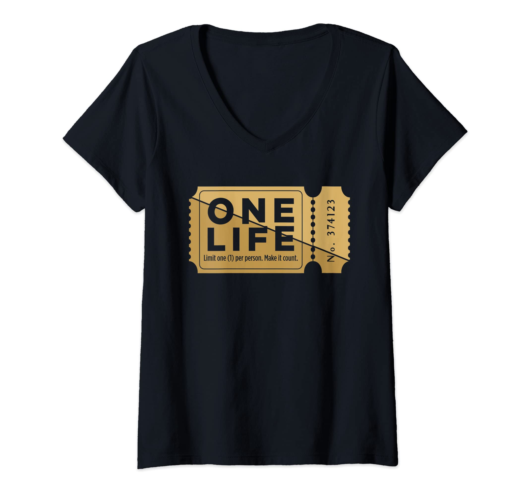 Womens Groupon Design One Life V-Neck T-Shirt