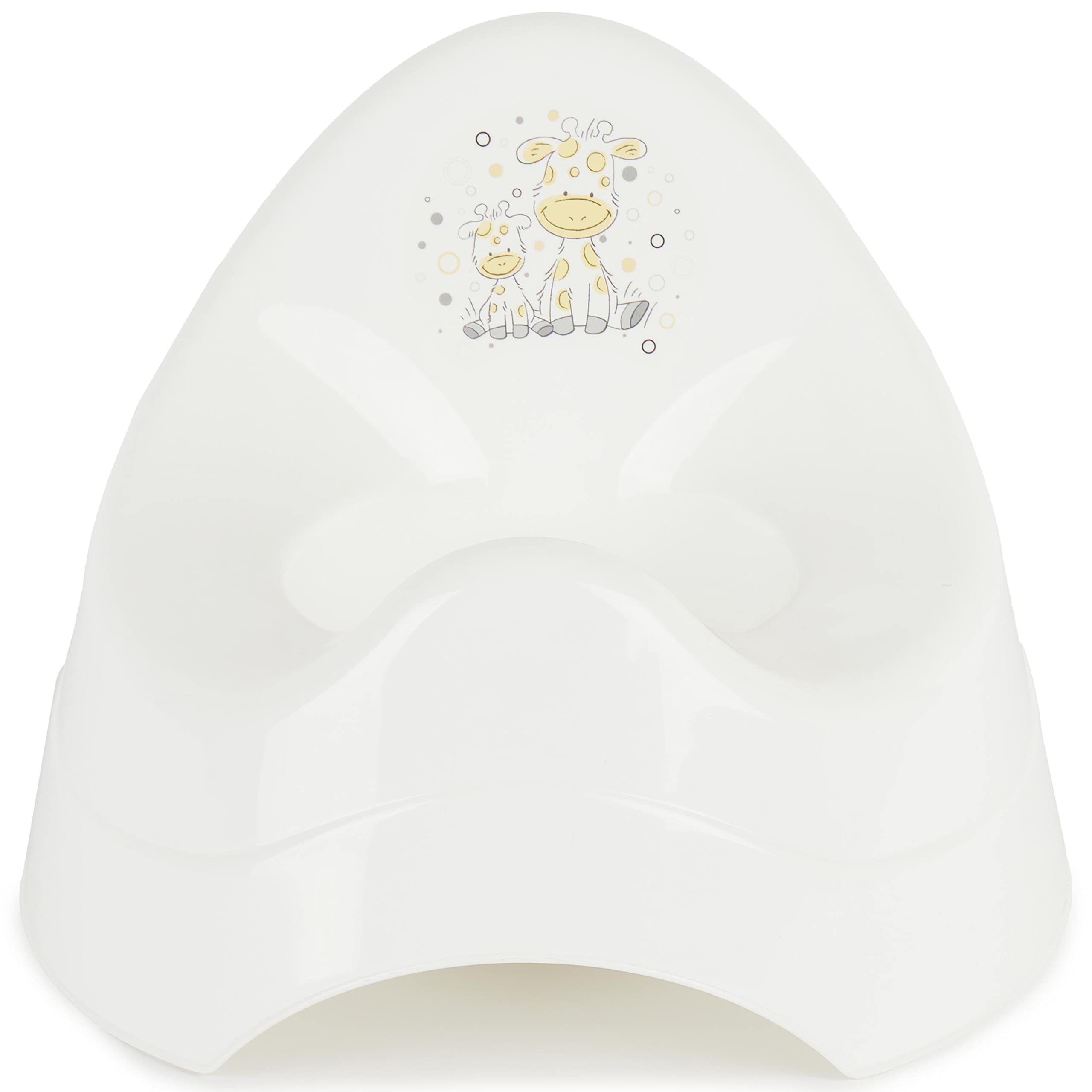 Bieco 11001705 - Kinder Töpfchen weiß, mit Giraffen Motiv und Musik, ca. 28 x 28 x 22 cm, ab 8 Monate bis etwa 3 Jahre