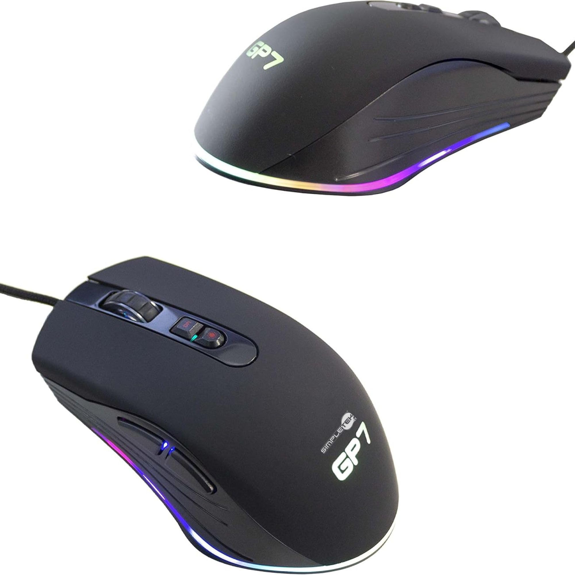 SIMPLETEK - Kit Gaming Mouse & Tastiera Professionale RGB | QWERTY Layout ITA, 8 Macro, 7 Colori | Mouse Fino a 12000 DPI