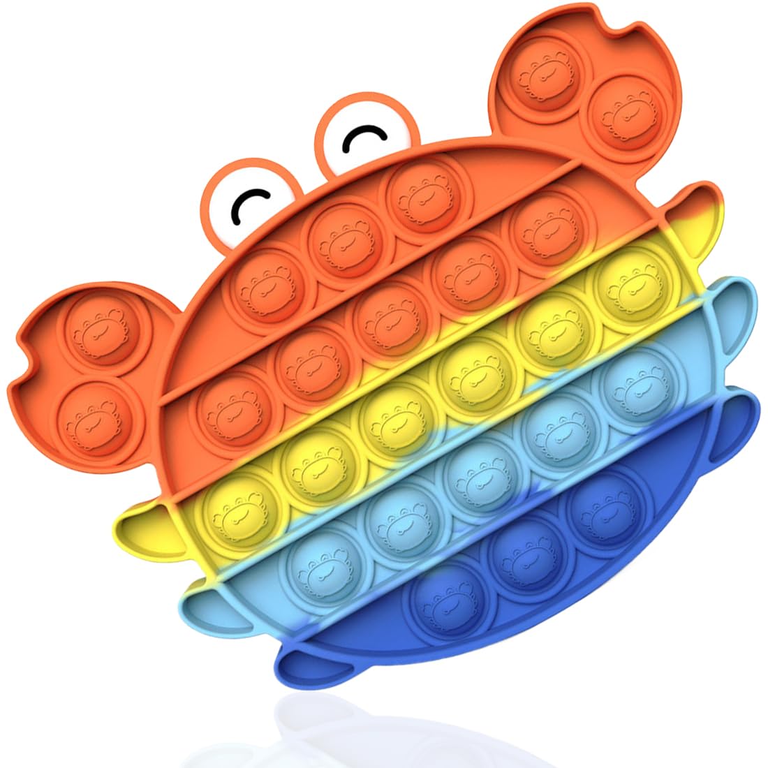 Pop On It Poppit Poppit Fidgettoys Antystresowy Push Bubble Sensoryczna Silikonowa Zabawka Dla Dzieci I Dorosłych (Krab)
