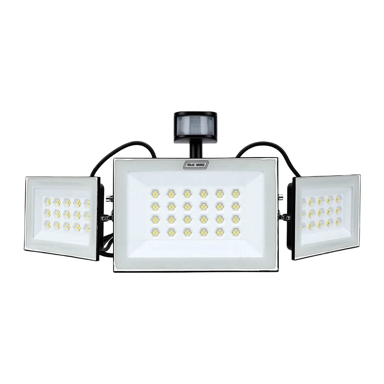 AMONIDA Reflektory LED na Zewnątrz 200 W 18000 Lm Czujnik Ruchu Ip66 na