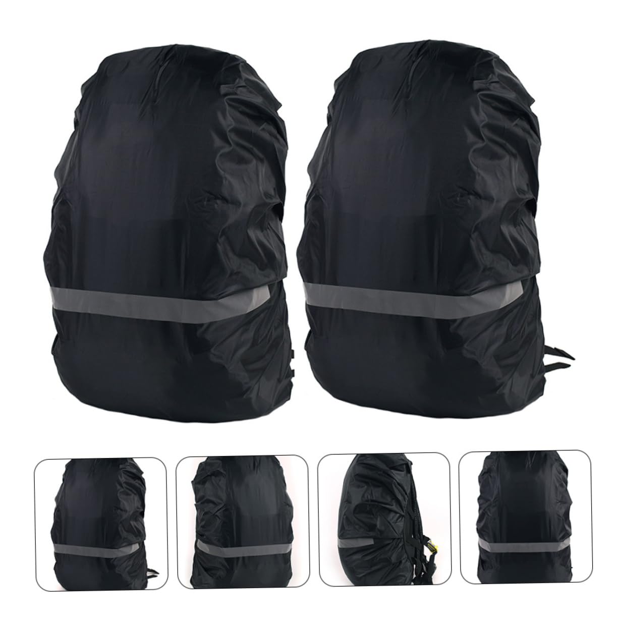 Garneck Backpack Rain Cover 2pack Waterproof Bookbag Covers for Outdoor Rainproof and Scratch-Resistant Oxford Fabric Reflective Strips for Night Safety