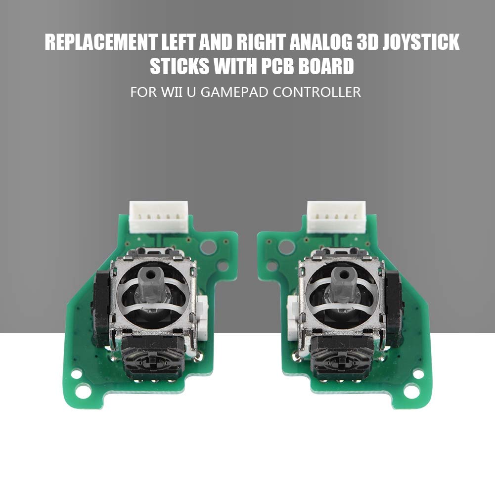 Yctze Joystick analógico 3D, Joystick de Unidad de Control de Repuesto de 2 Piezas, módulo de Sensor analógico para Wii U Gamepad Controller