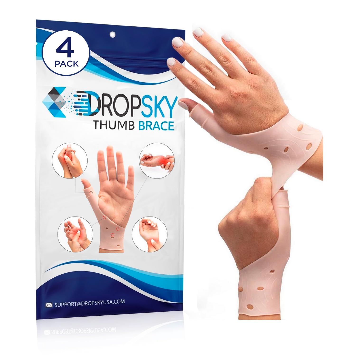 Dropsky Waterproof Wrist Brace,Thumb Brace Thumb Splint Brace for