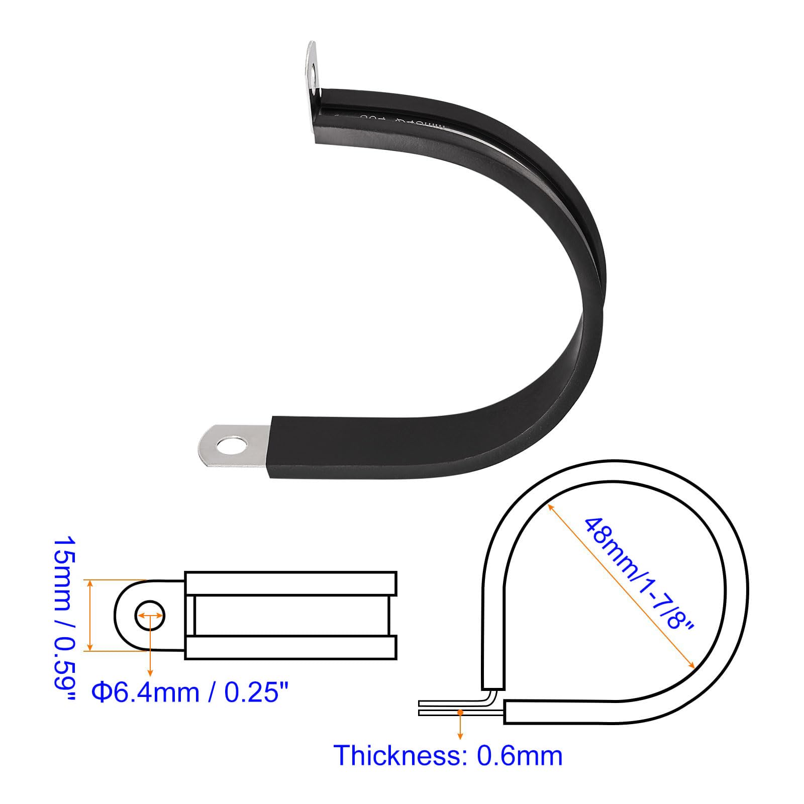 Unifizz 6Pcs 1-7/8 Inch(48mm) Cable Clamp - Image 2