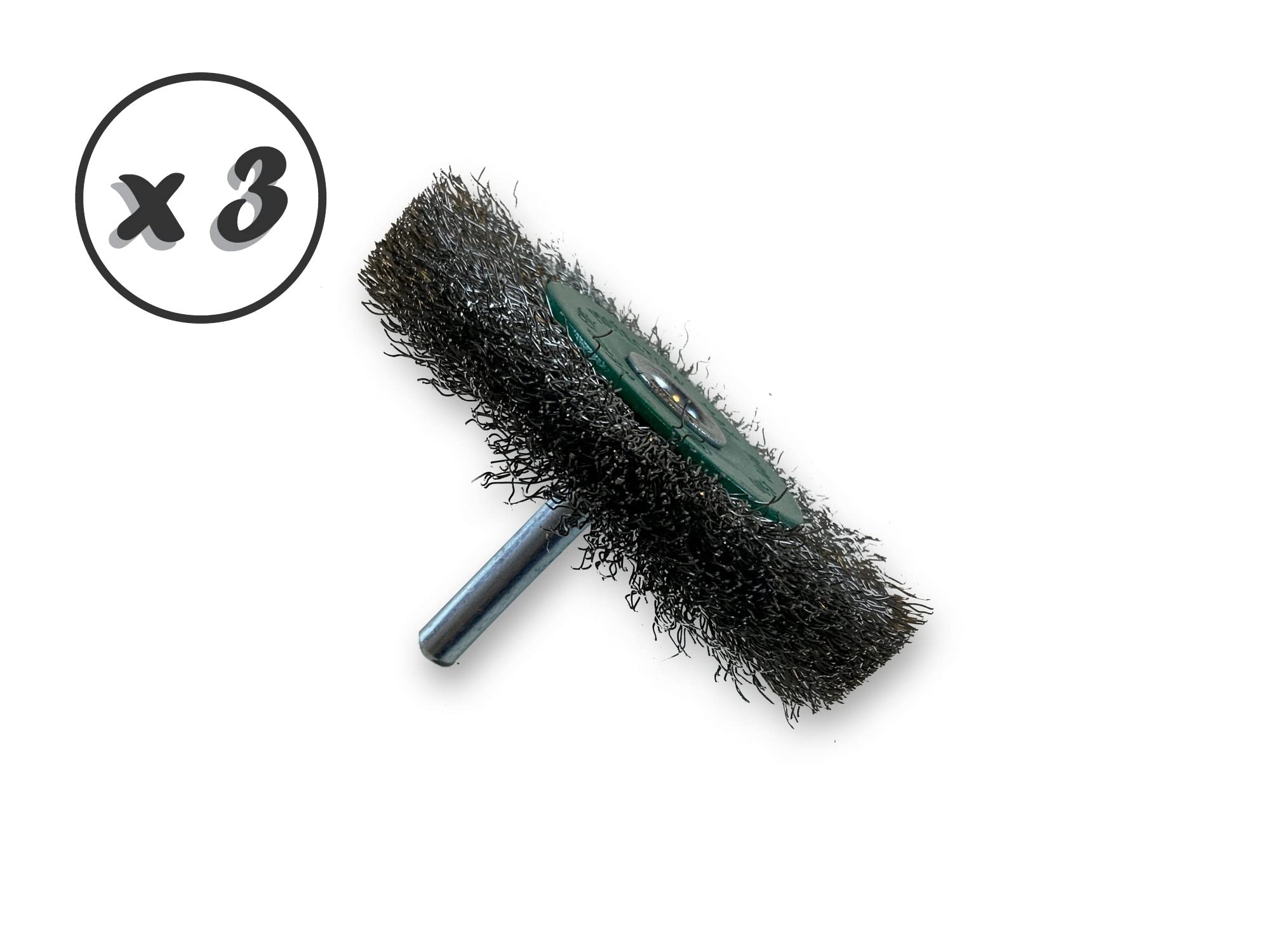 Kibros Lot 3 brosses circulaires tige Ø 75 mm inox souple 12 mm