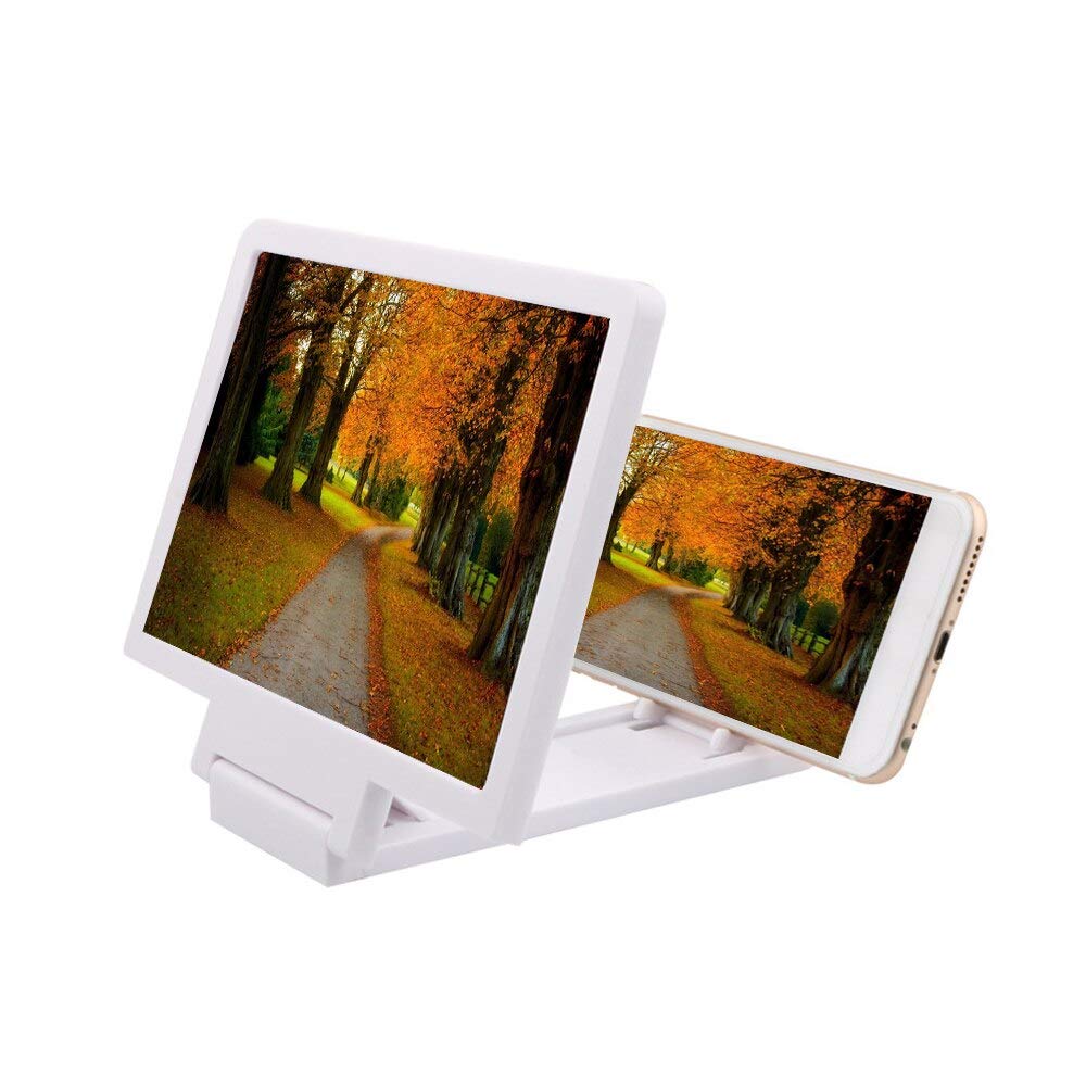 Amplificateur d'écran 3D pliable blanc pour smartphone et vidéos