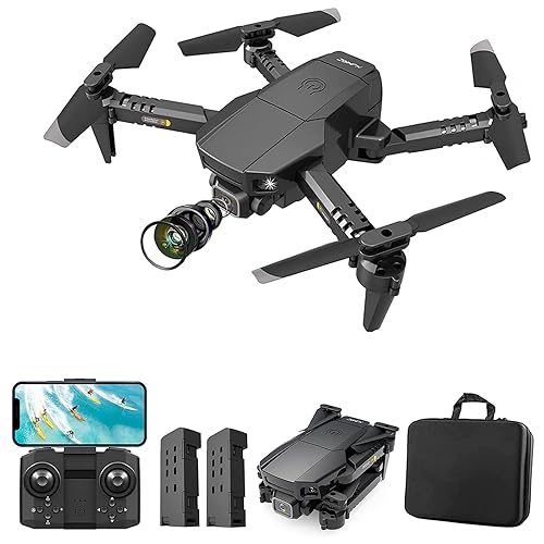3T6B Drones con cámara para adultos, dron con cámaras duales HD, aplicación WiFi FPV Live Video, giro 3D, posicionamiento de flujo óptico, modo sin