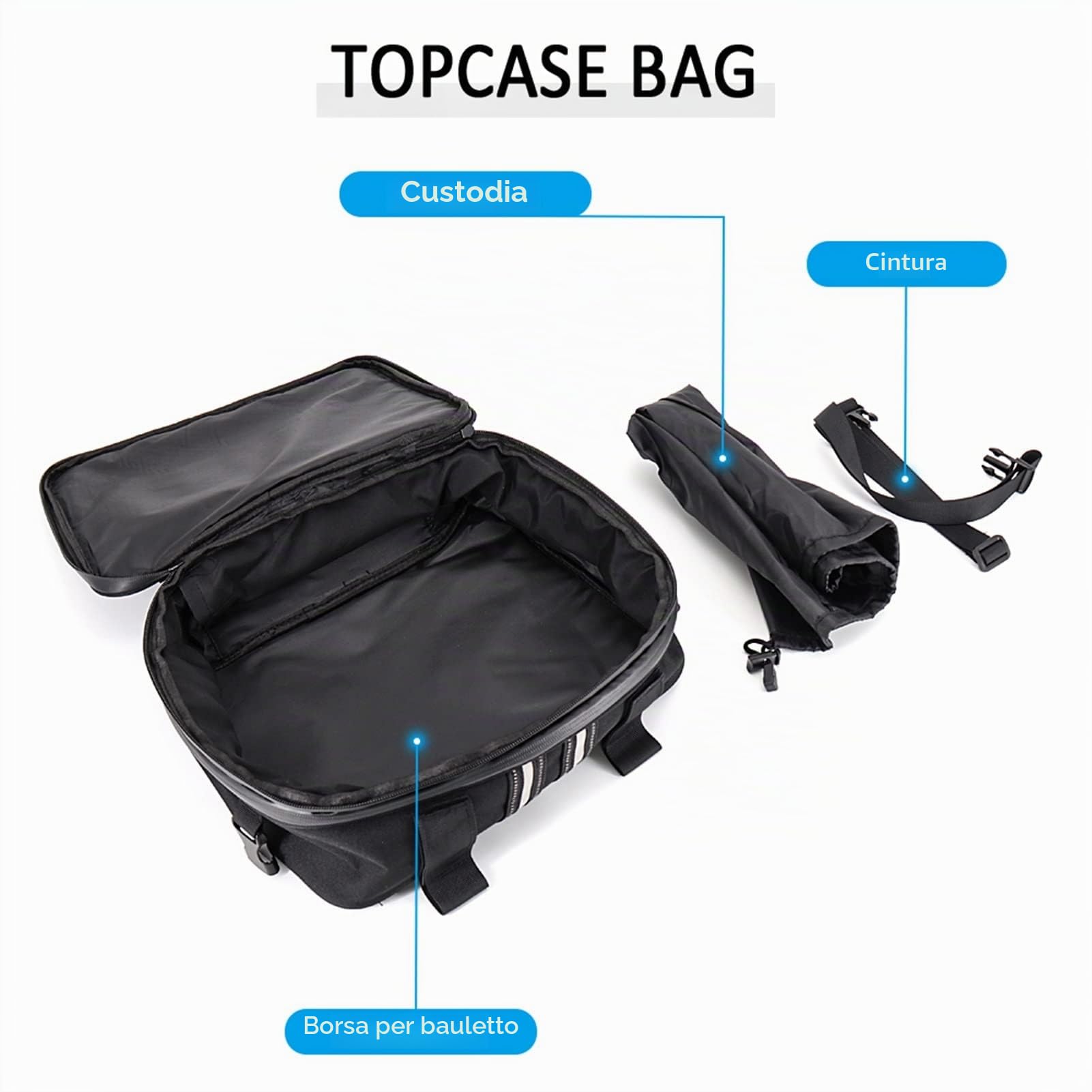 Top Borse Moto Per BMW F850GS R1250GS ADV R 1250 GS F750GS Top Box Laterali Bag Case Bagagli Accessori (Color : 2 Side bags)