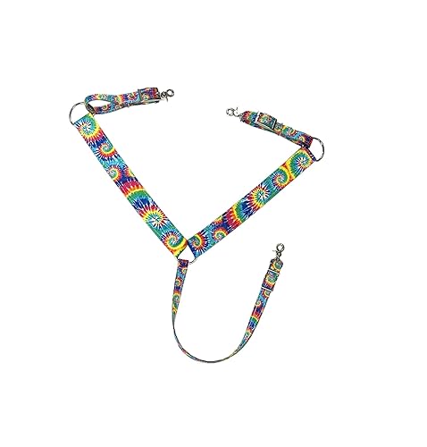 tie dye print nylon breast collar average horse size