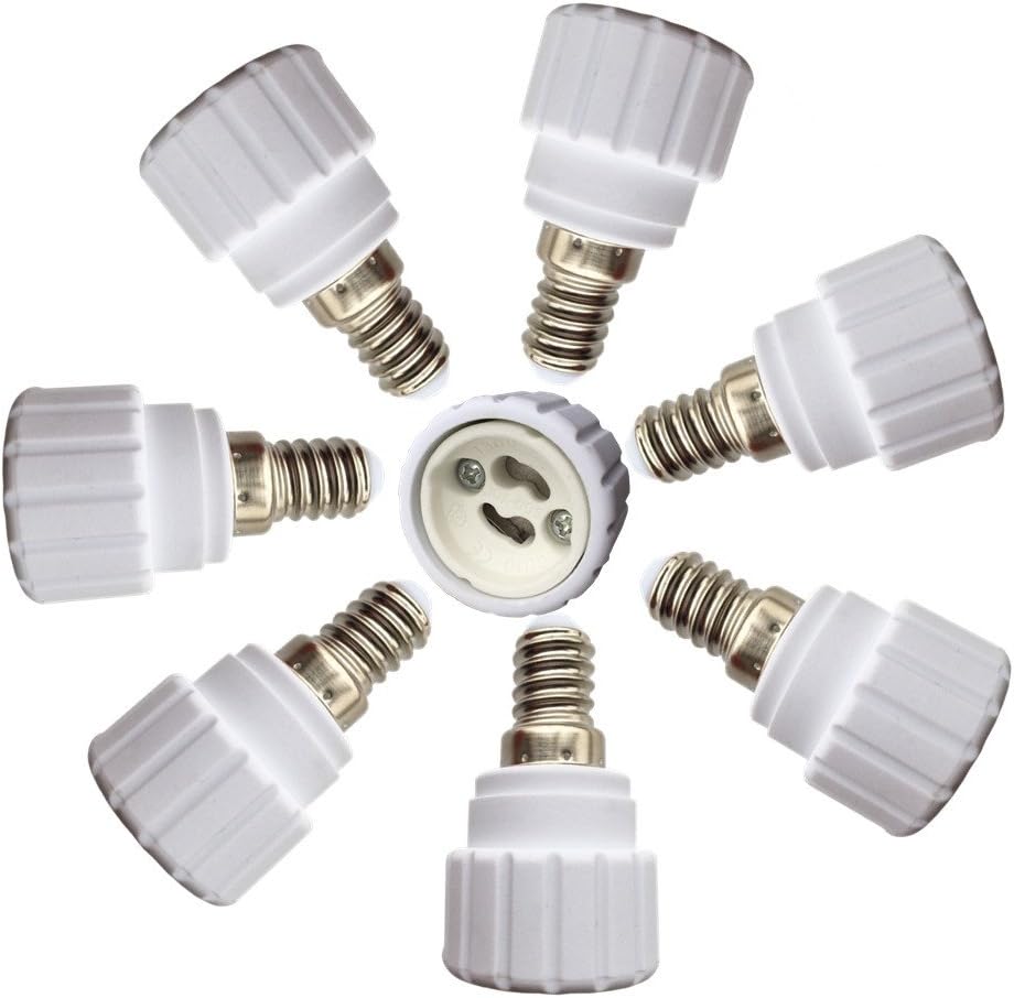 8 PCS Bulb Holder E14 to GU10 Adapter Converter for LED Bulb