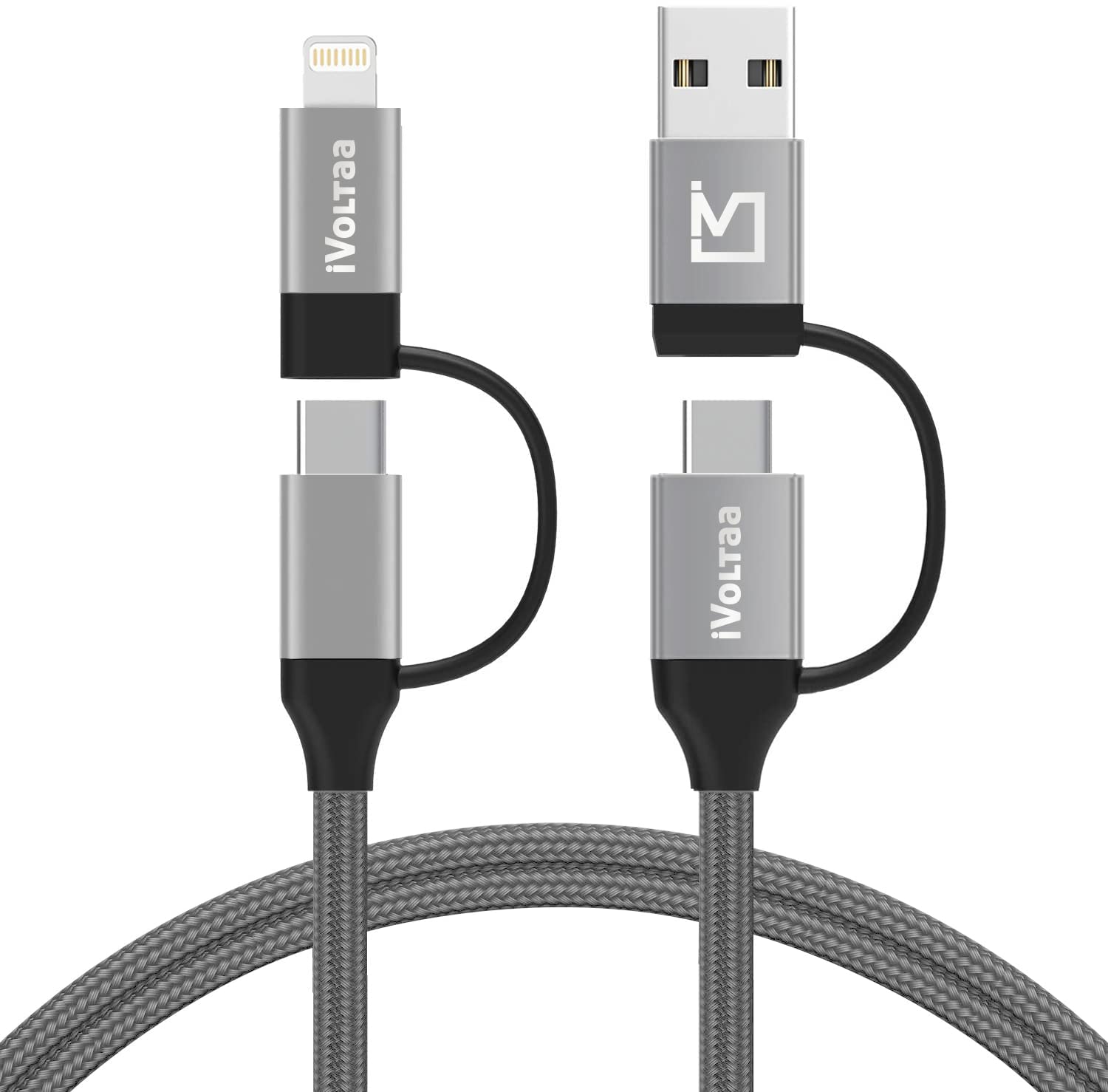 See full amazon price history chart for iVoltaa 4 in 1 PD Lightning 60W Type C/USB A to Type C/Lightning Cable Fast Data Transfer Multi use Nylon Braided Cable for Apple and Type C Devices - 1 M / 3.3 Ft Long iVoltaa 4 in 1 PD Lightning 60W Type C/USB A to Type C/Lightning Cable Fast Data Transfer Multi use Nylon Braided Cable for Apple and Type C Devices - 1 M / 3.3 Ft Long (B09MKNNFY2) Amazon Price History, Amazon Price Tracker