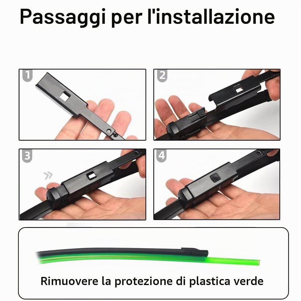 Qualità OEM Parabrezza Parabrezza Tergicristallo Set Anteriore Lunotto Posteriore Kit for Peugeot 3008 MK2 2017 2018 2019 2020 2021 Tergicristalli 28" e 16" e 12" Vestibilità perfetta per parabrezza