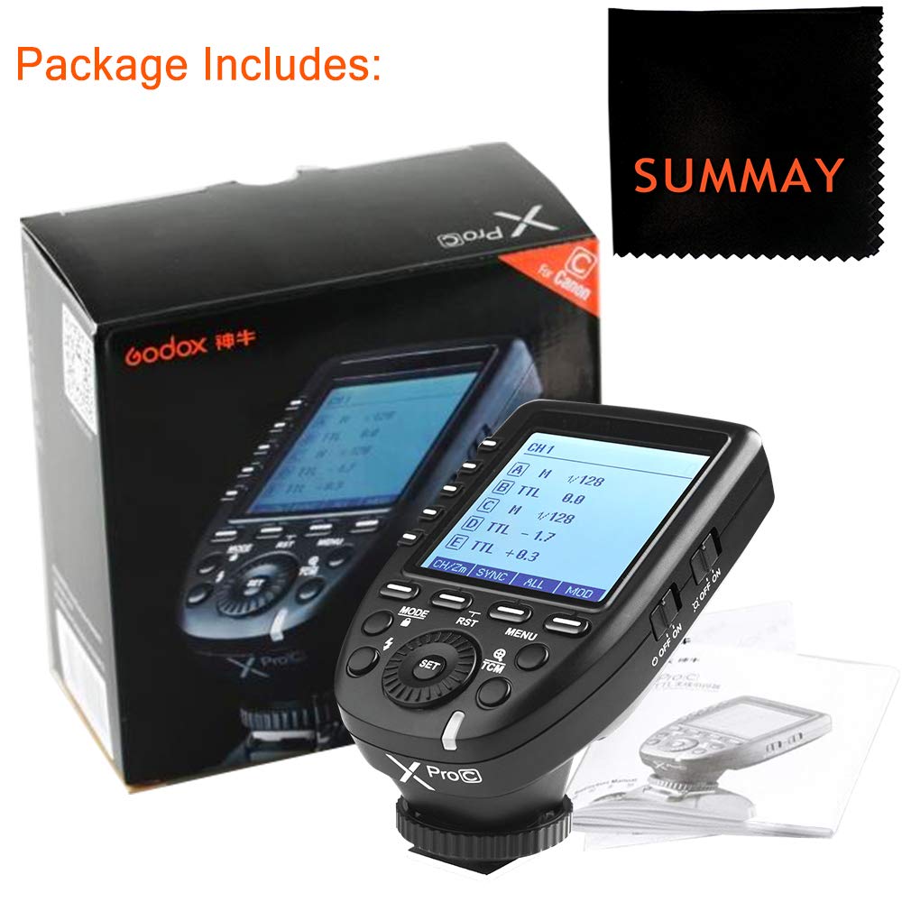 Canon Flash Godox XPro-C Flash Trigger Transmitter With E-TTL II
