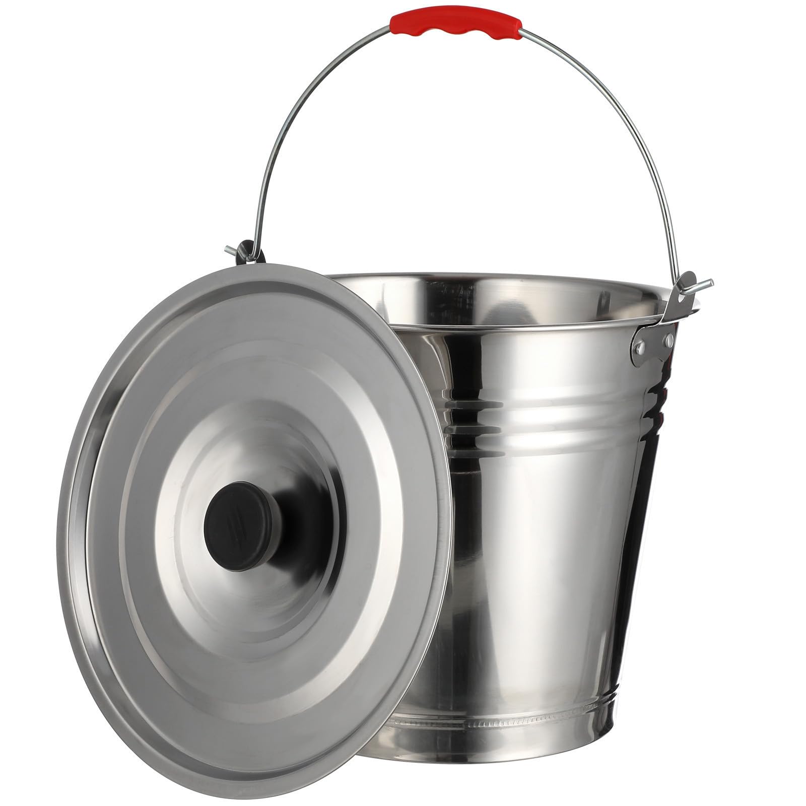 Seau en acier inoxydable avec couvercle SEWACC récipient monobloc de maison