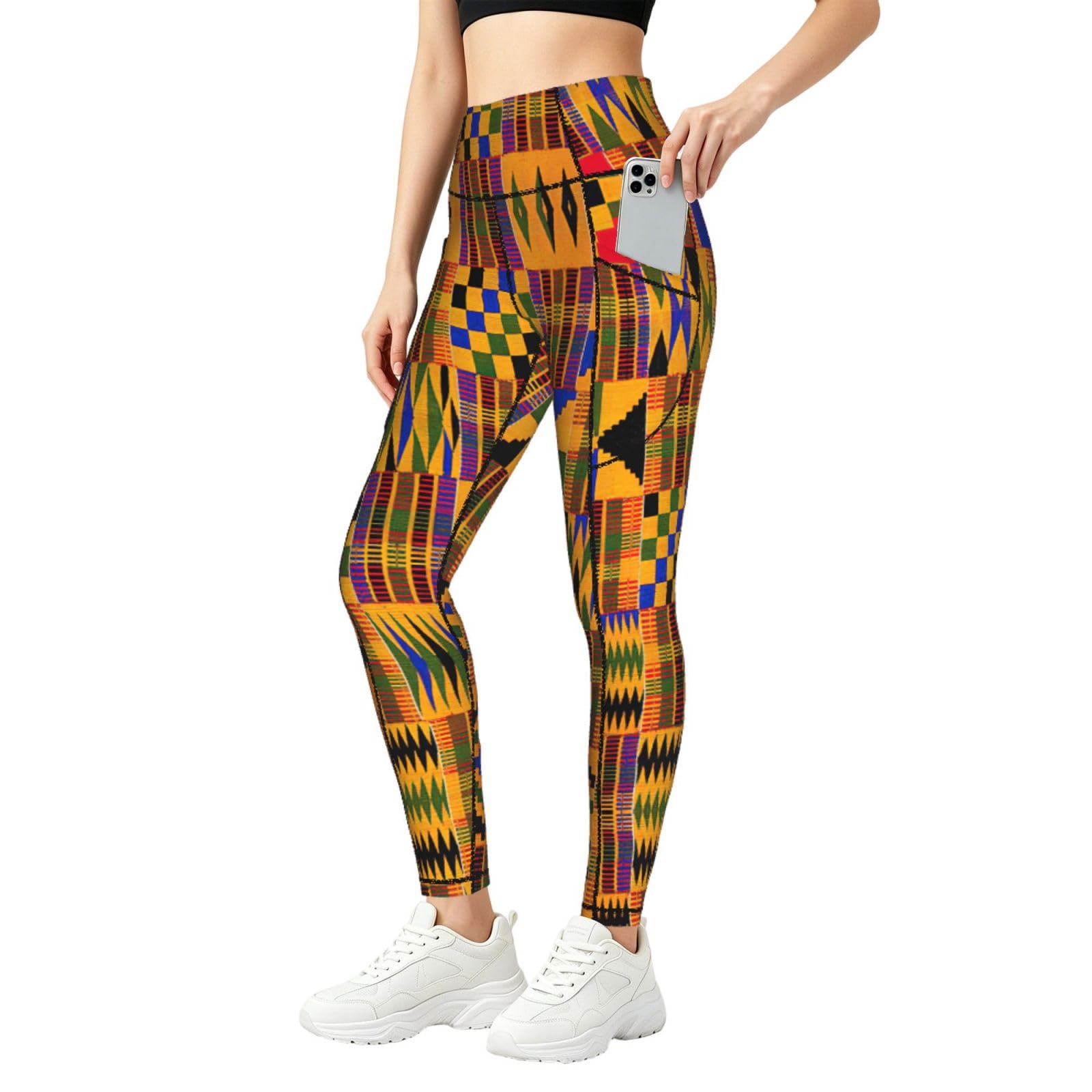 Leggings de compresión con estampado africano para mujer fit 8