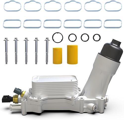 Miniatura 9 de Adaptador de carcasa de filtro de aceite de aluminio para Jeep Cherokee Wrangler JK, Chrysler 300 Pacifica, Dodge Durango Journey Charger Challenger