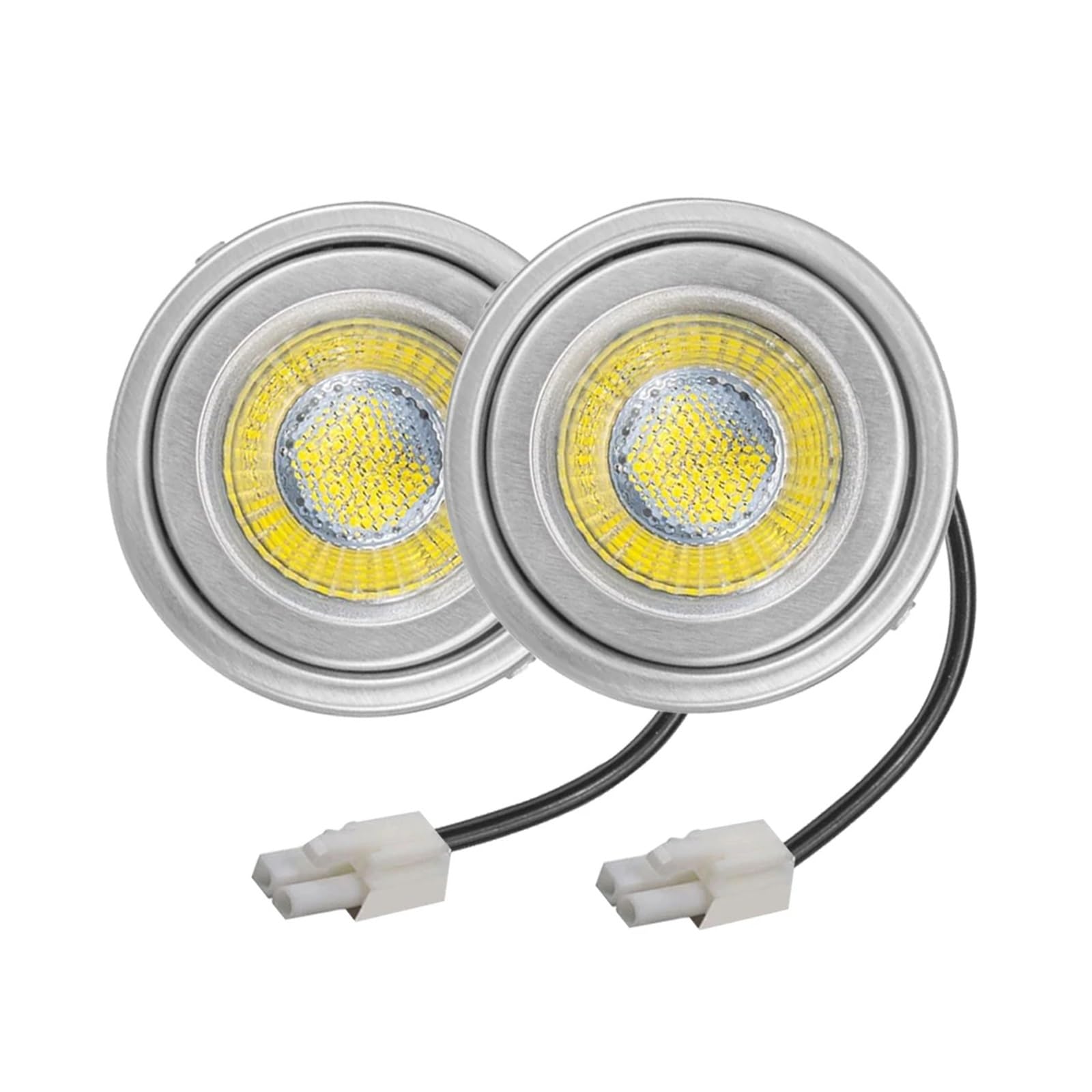2x LED Light Bulbs Replacement For Range Hoods DC 12V 1.5W 3000K 60mm 2.35in Hole Cooker Hood LED Light Bulbs Stove Smoke Light，Easy To Install