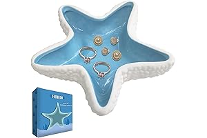 YODWIDM Starfish Jewelry Tray: Coastal Charm for Blue Home Decor