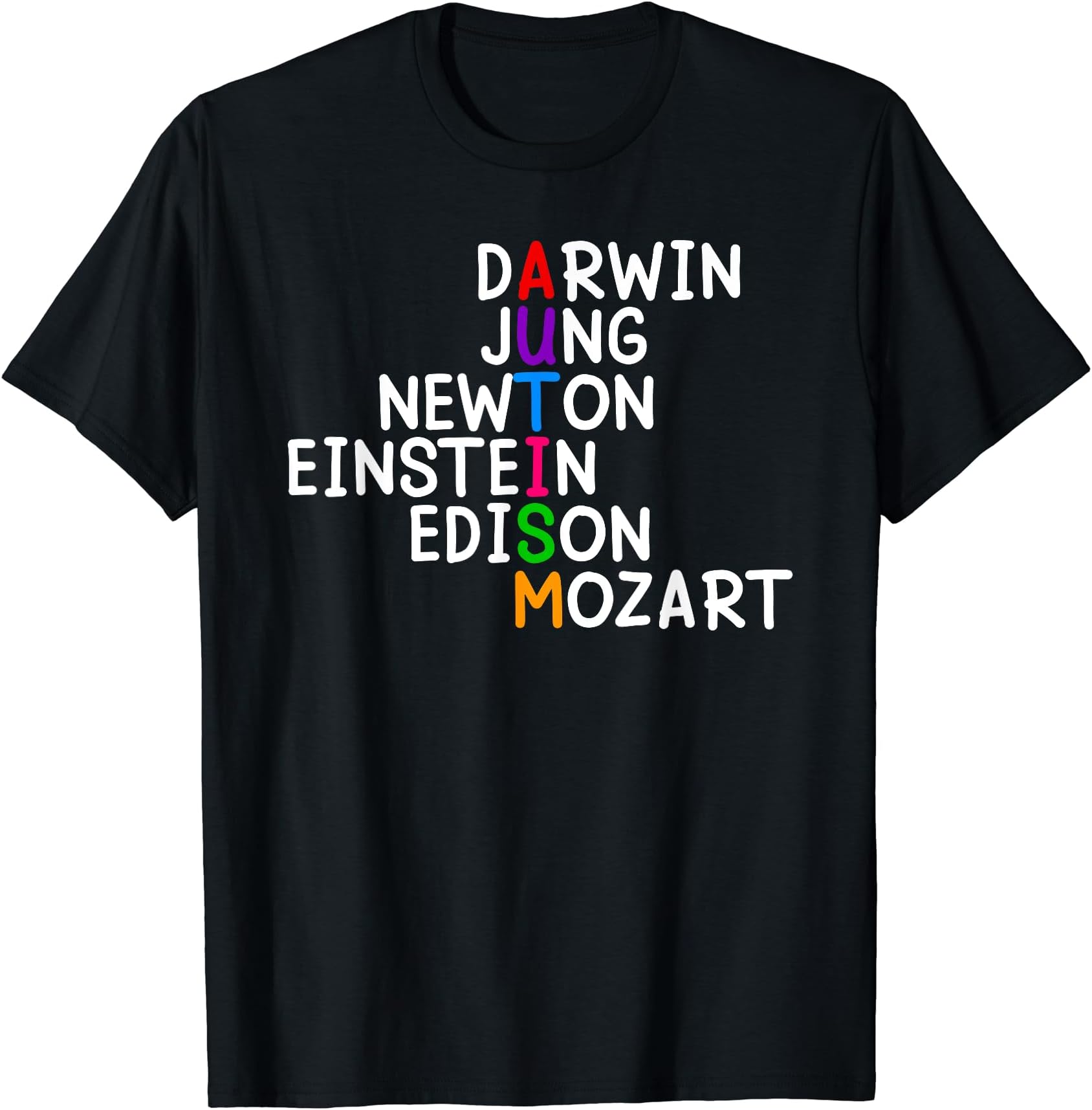 Autism Awareness Shirt For Kids - Funny AutismAutism Shirt For Kids - Darwin Jung Newton Einstein Edison T-Shirt