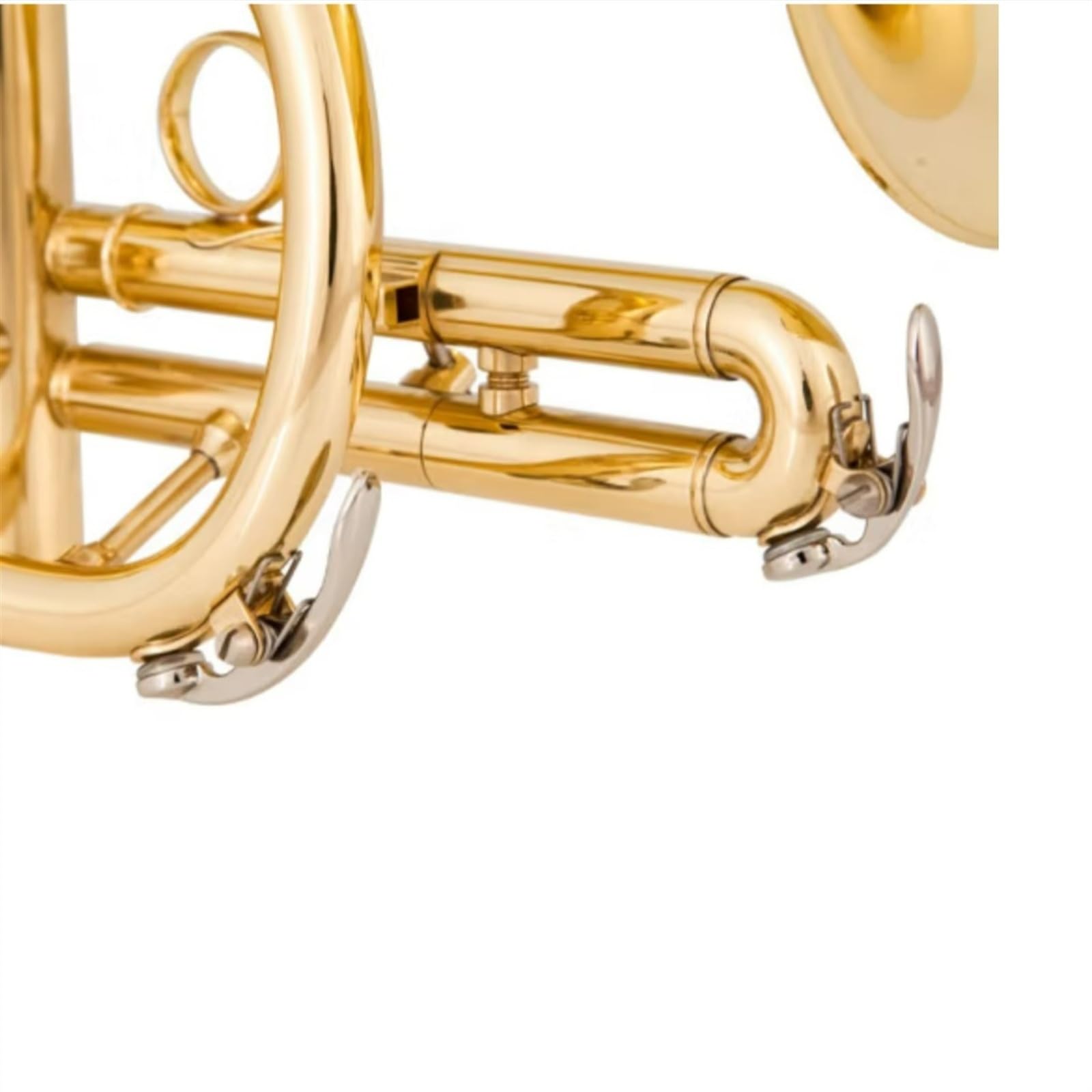 Standard Trąbka Instrument Trąbkowy B-dur Przenośny Kieszonkowy Początkujący Stal Nierdzewna Mosiądz Standard