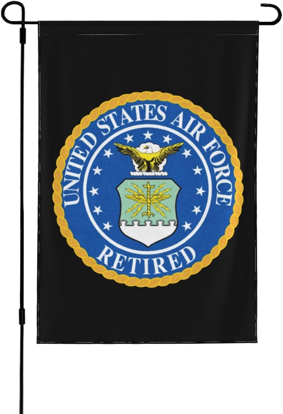 GAOJIanFEFEa U S Air Force Retired Garden Flag 12x18 Inch Double Sided Small Flags for Outside Yard Outdoor Decor Wall Banner