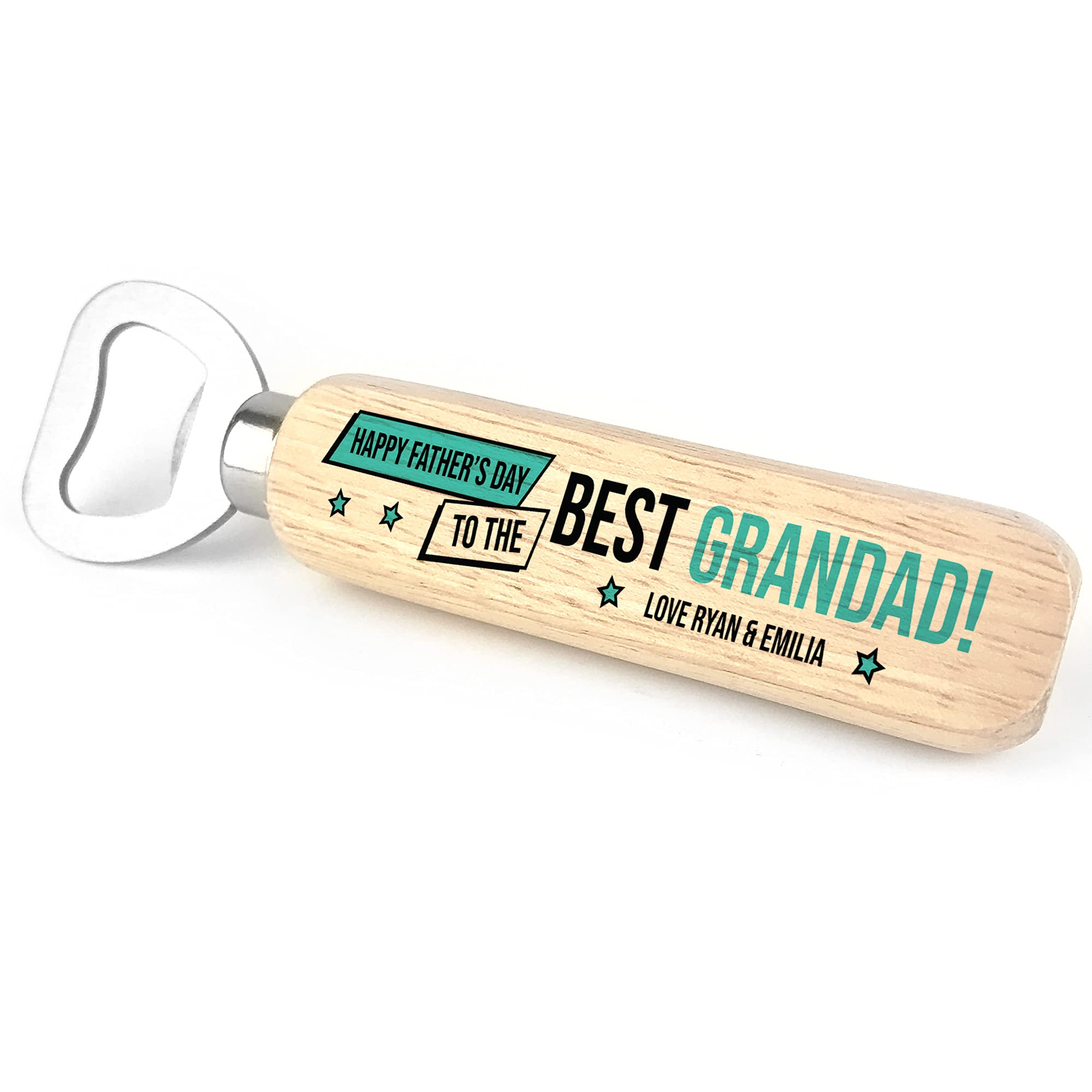 Red Ocean Personalised Fathers Day Gift for Grandad Bottle Opener Novelty Gift for Grandad