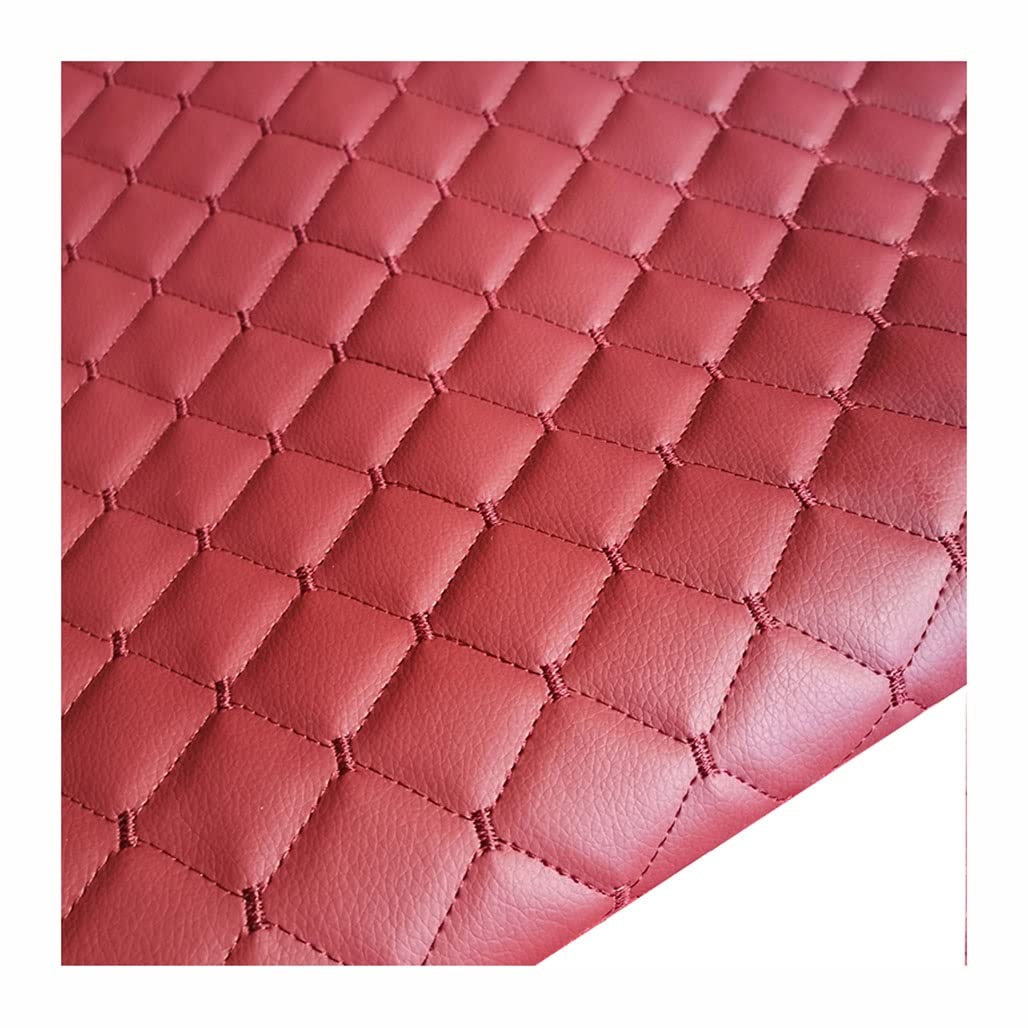 Similicuir diamond groove vin rouge de sellerie haut de gamme