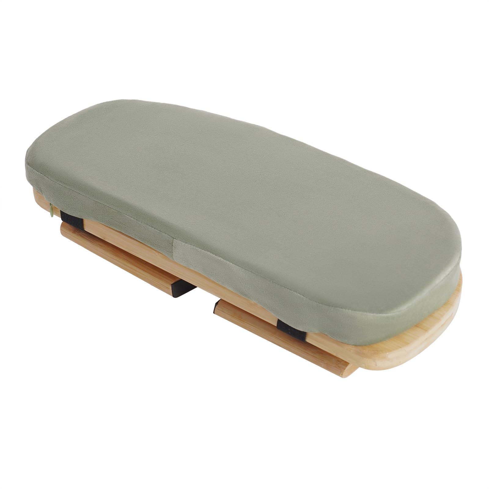 Panca da meditazione, pieghevole, da yoga, con cuscino, ergonomica, pieghevole, comoda e morbida, imbottita, accessori per yoga (verde)