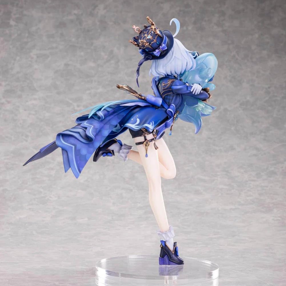 Zhongkaihua Furina Figura 23 cm Furina Action Figure Blue Outfit Ver PVC Anime Statue Game Personaggio da Collezione con Parti di Scambia il Viso per Scrivania Mensola Display Regalo