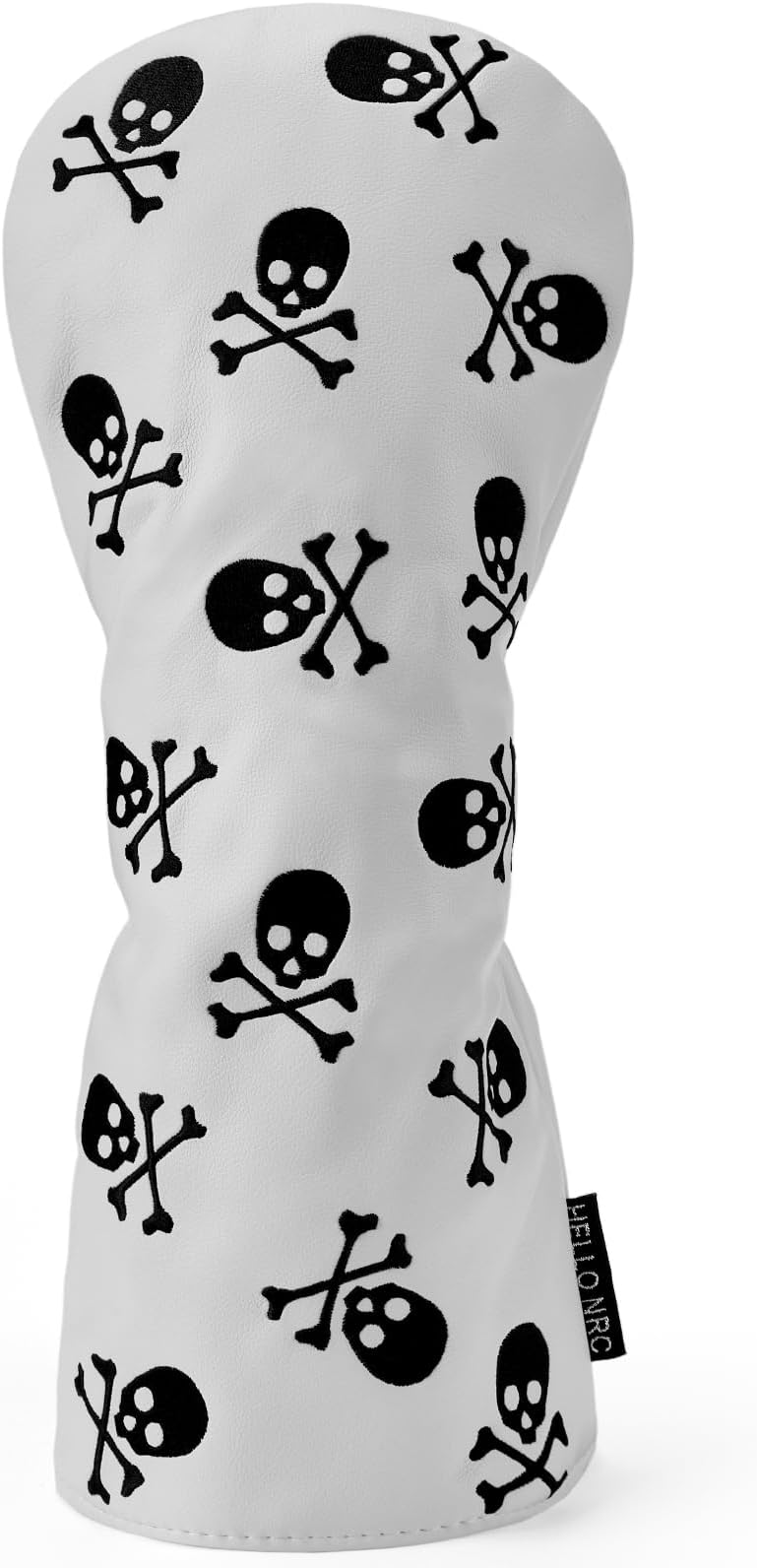 Skeleton Golf Club Skull and Crossbones Driver, Fairway Wood and Hybrid Head Cover PU Leather Headcover, White and Black Available