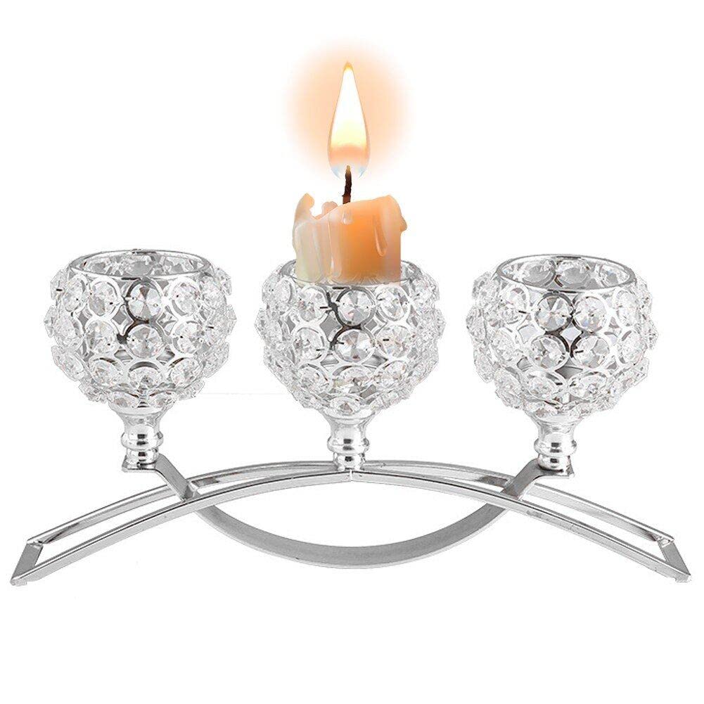 Chandelier en cristal élégant pour centre de table de mariage et repas de Noël