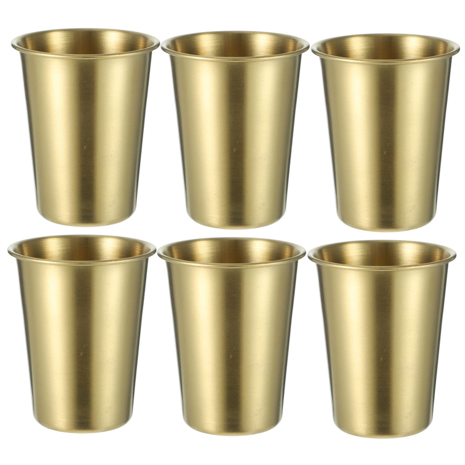 Tazas de acero inoxidable ULTECHNOVO de 6 piezas para agua y zumo en el uso diario