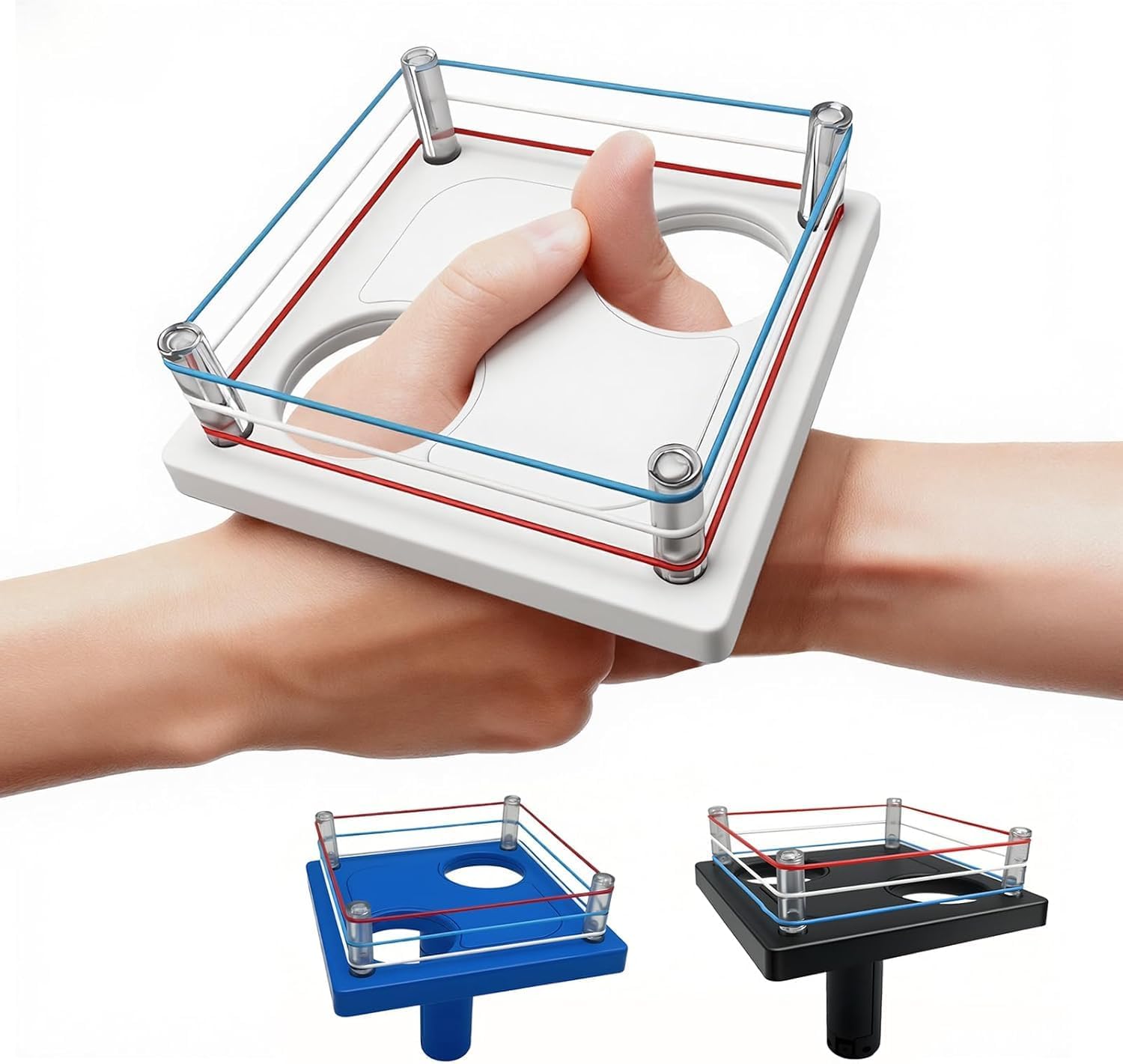 funny santa Thumb Wrestling Ring with Lights & Sound, Interactive Electronic Thumb War Game for Adults, Portable Party Fun for Family Gatherings, Travel, Birthday Gifts & Decision Maker White
