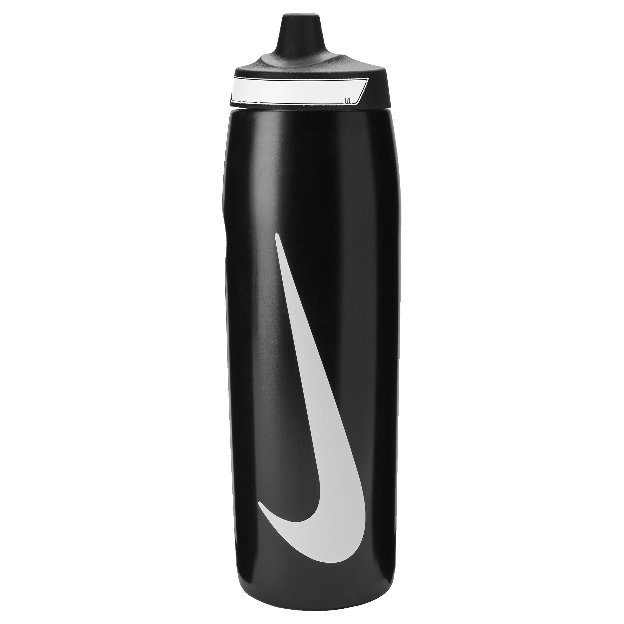 Nike Refuel Bottle Grip 32oz 946 ml Water Bottle Sports Bottle Training Fitness Non-slip Grip, Black/Black/White