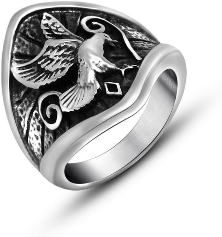 Vintage Biker Eagel Style Stainless Steel Men Ring