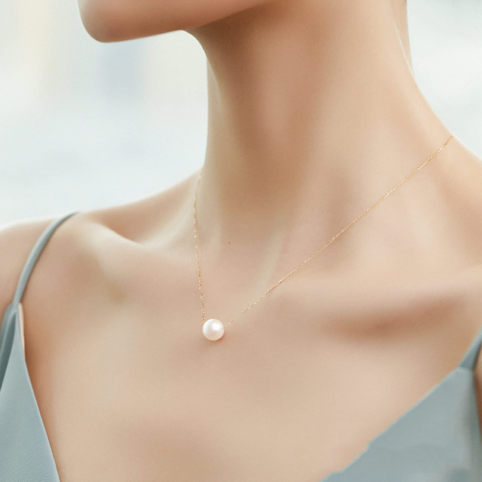 Accessori per Ragazze collane Collana di Perle 18k zhengyuan Perla di Acqua di Mare Ciondolo Femminile Amante Regalo Gioielli di Moda ciondoli da Donna Regalo di Compleanno
