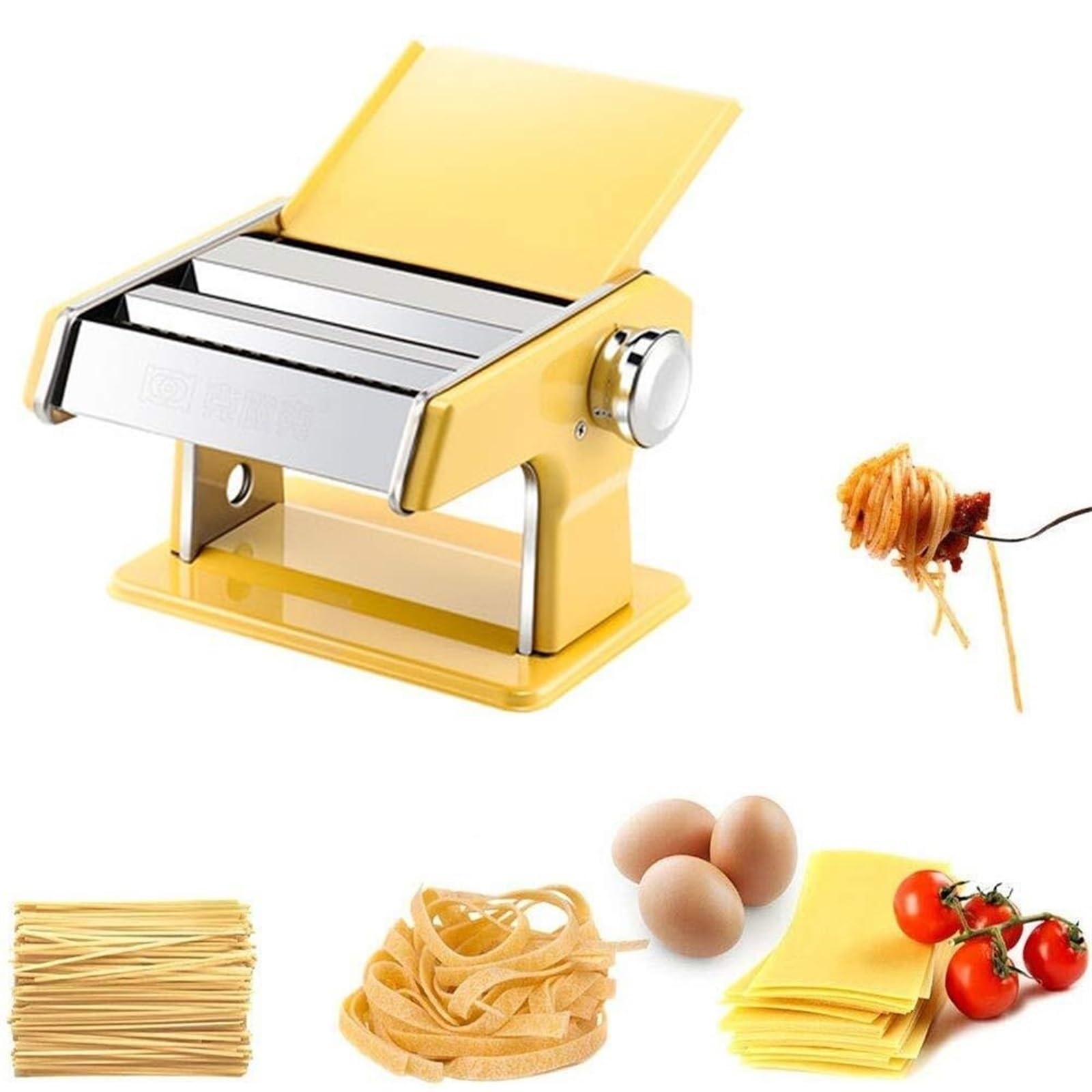 Maszynka Do Makaronu Maszyna Do Makaronu Maszyna Do Makaronu Wałek 7 Regulowanych Ustawień Grubości Urządzenie Do Robienia Makaronu Ze Spaghetti Fettuccini Lasagna Ręczne Maszyny Do Makaronu Maszynka